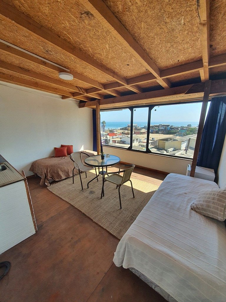 Departamento para 2 personas con vista al mar