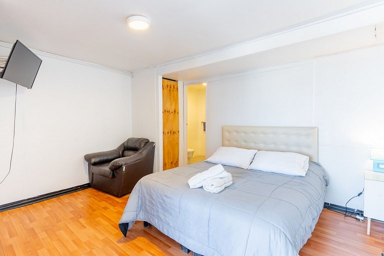 Departamento para 2 personas con vista al mar.