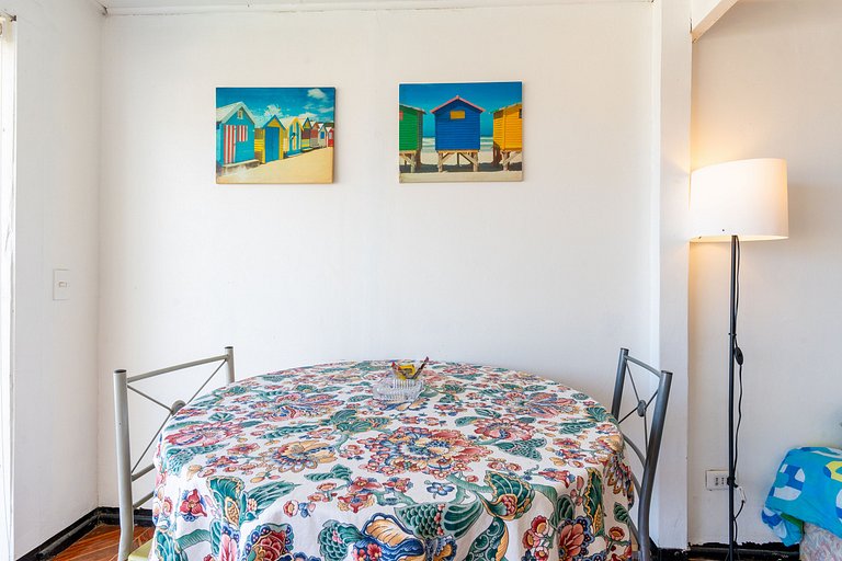 Departamento para 2 personas con vista al mar.